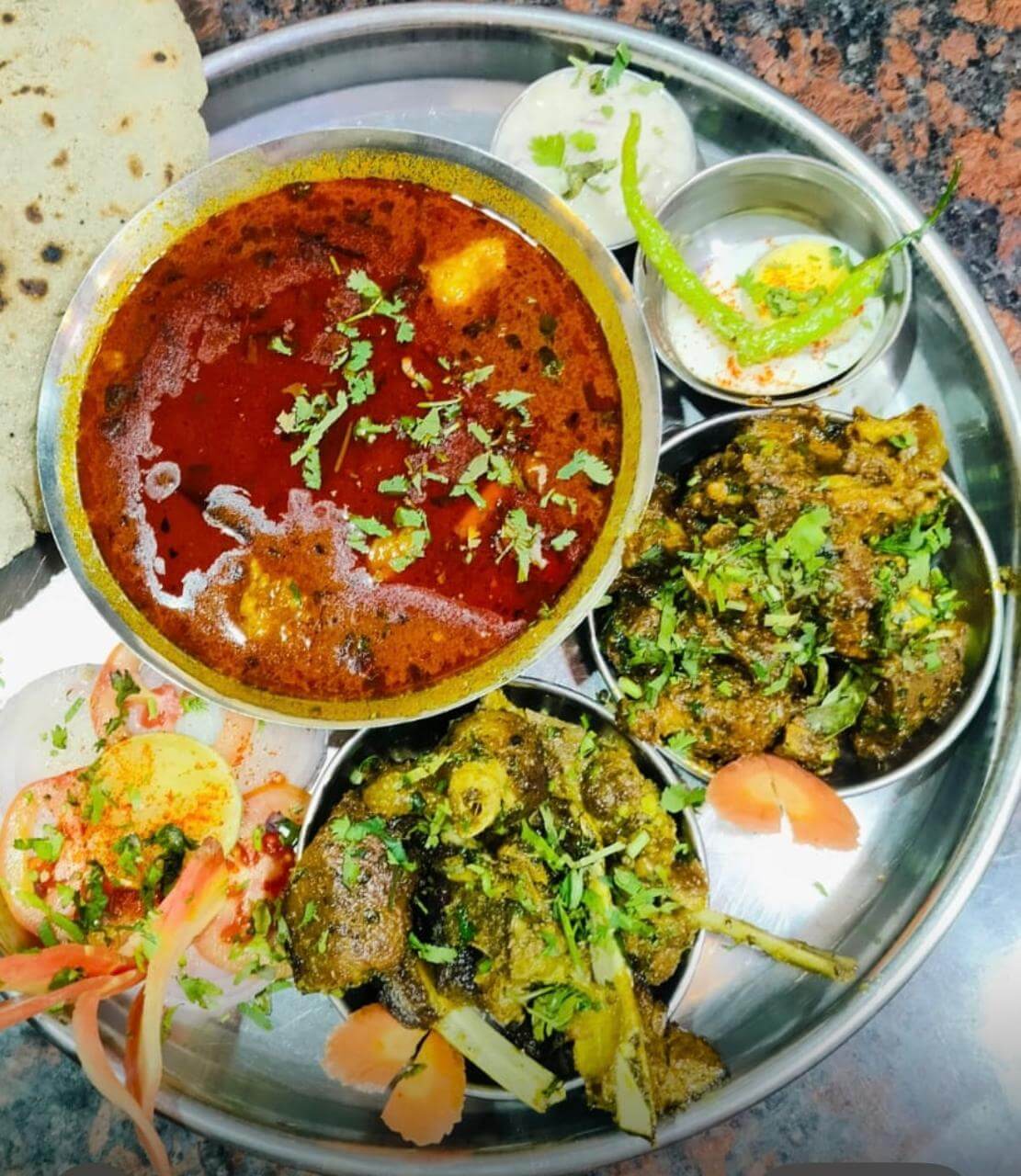 स्पे. मटन थाळी